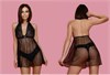 Сорочка с кружевным лифом и стрингами AmorEl, черное - L/XL (48-50) 00000015852 - фото 47968