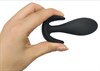 Анальная пробка для ношения в форме капли черный силикон, D-1,9см - фото 48003