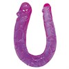 Двухголовый загнутый фаллос Sex Talent фиолетовый гель - фото 48668