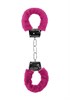 Металлические наручники с меховой обивкой Beginner's Handcuffs Furry, розовые - фото 49605