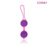 Вагинальные шарики Cosmo фиолетовые на розовой сцепке - фото 50076