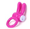 Эрекционное вибро-кольцо 'Кролик' розовый силикон - фото 52137