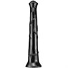 Фаллос 'Единорог' черный PVC, 44*6см - фото 55506