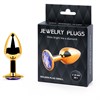 Плаг золотой, кристалл фиолетовый «Golden Plug Small» 7.2*2.8 см. 00000014374 - фото 56984